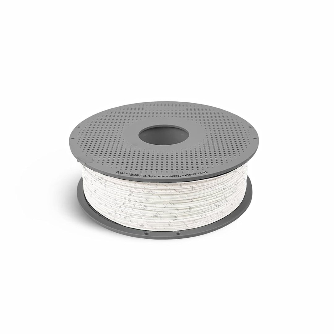 Bambu Lab PLA Marble 3D Printing Filament - White Marble, Reusable Spool 1KG