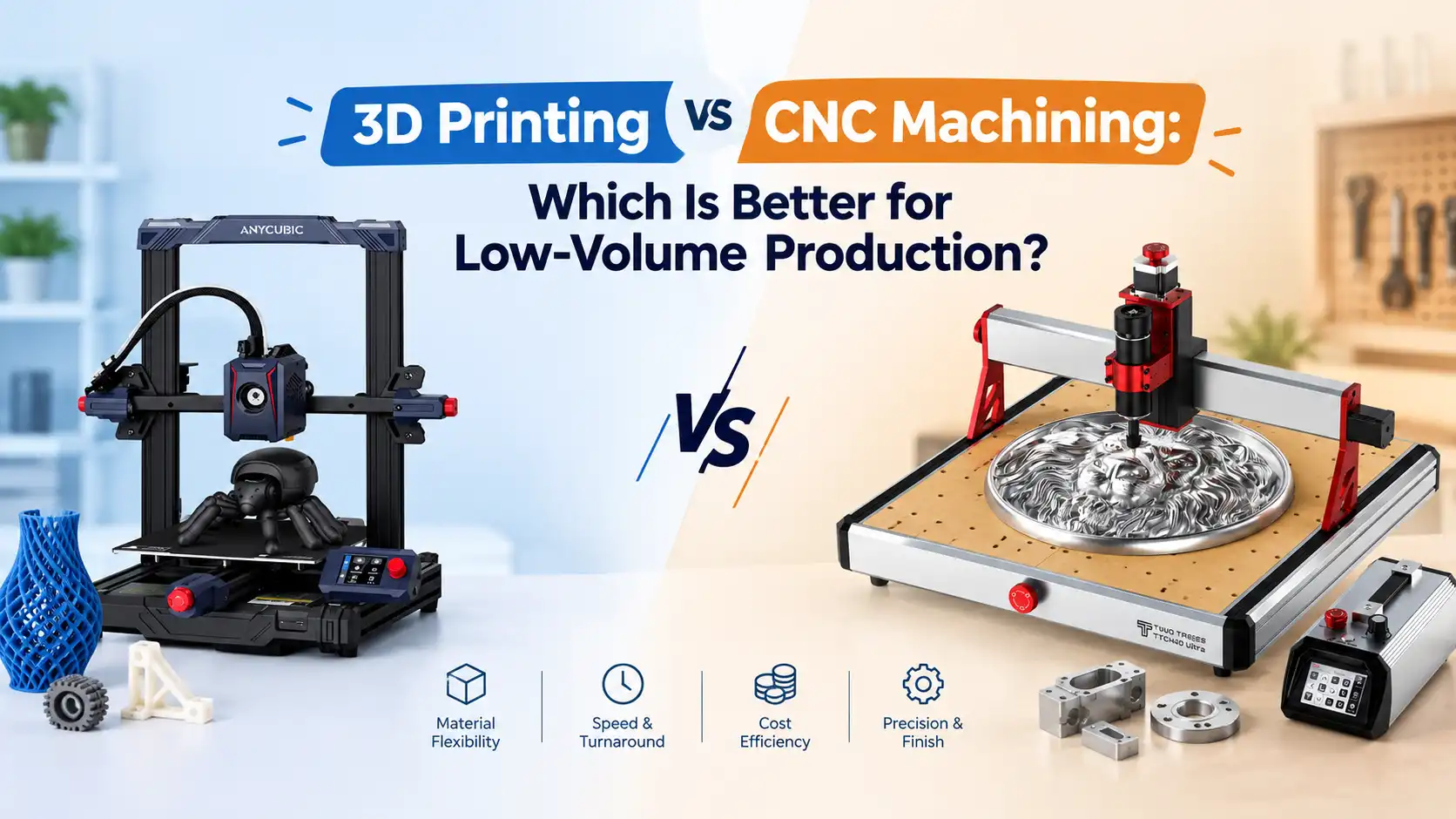 3D Printing vs CNC Machining: Which Is Better for Low-Volume Production?