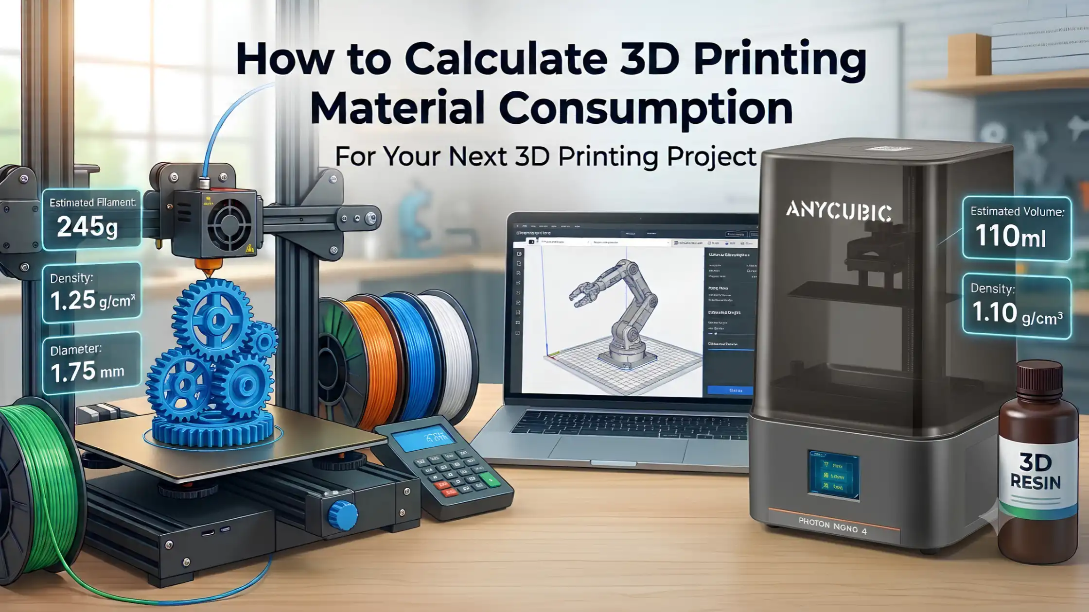 How to Calculate 3D Printing Material Consumption for a 3D Printing Project