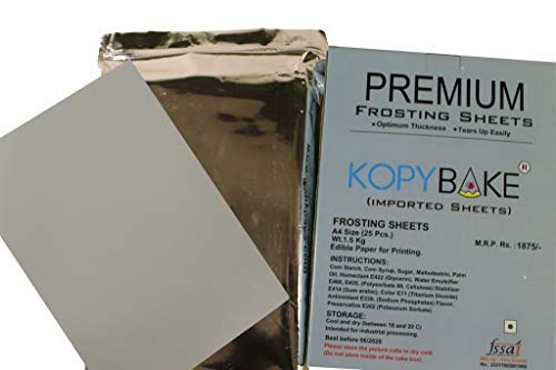 Sugar Sheet (25 Piece) for Photo Cake Printer
