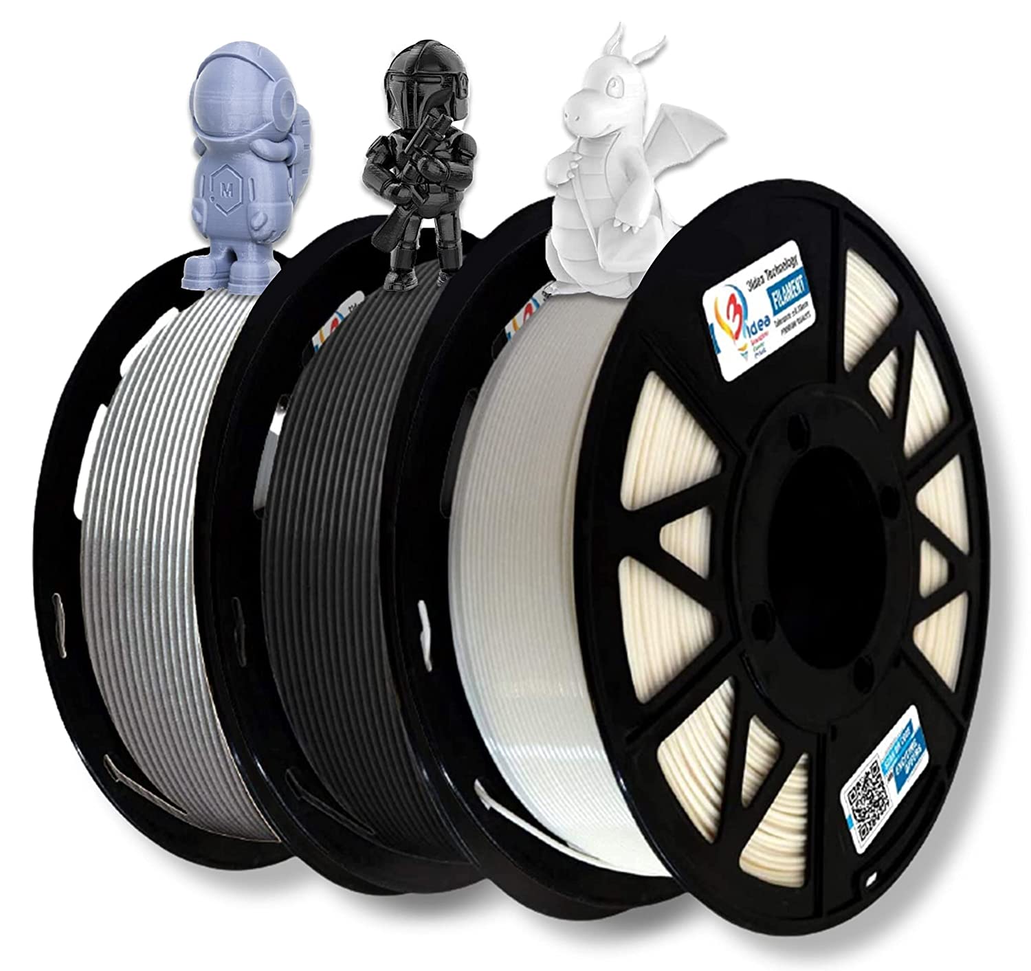3Idea Filament Bundle (Black, White, Grey)