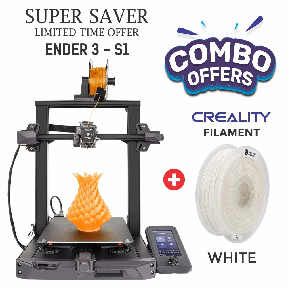 Ender-3 S1 + Creality PLA White Filament - Combo Offer