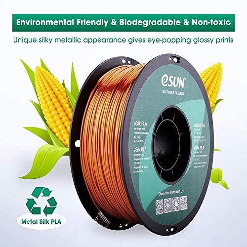 eSun Silk-PLA filament Copper