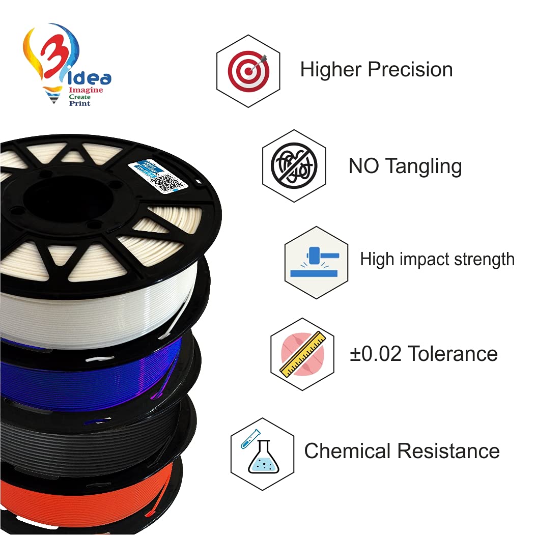 3Idea Filament Bundle (Black, White, Red, Blue)