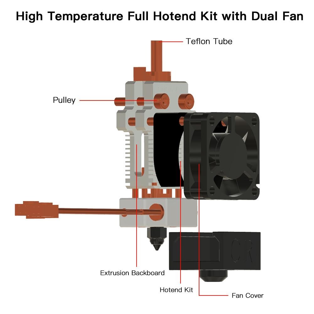MK12 High Temperature Full Hotend Kit for Ender 3/Ender 3 Pro