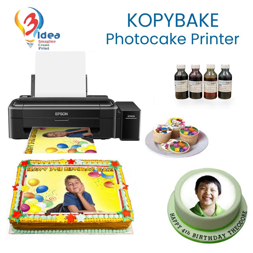 Photocake Printer kit A4 Complete Set Including 25 Icing Sheets and 4 Ink Bottles