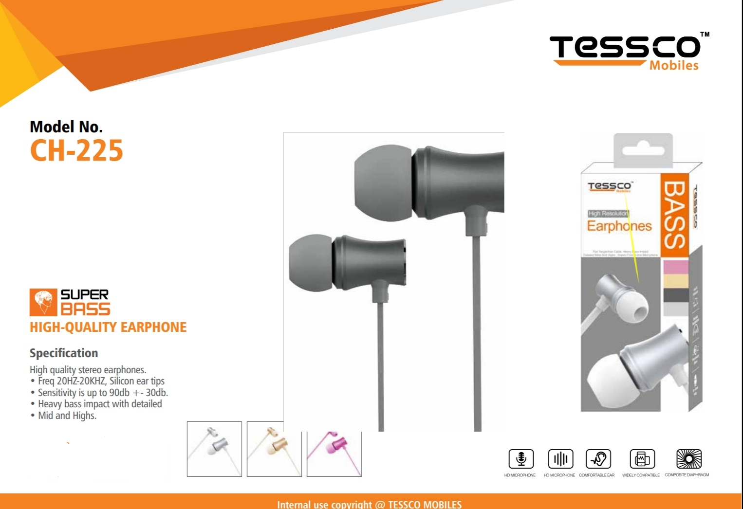 Tessco CH-225 ( WHITE )