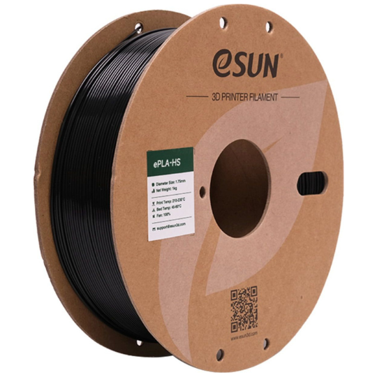 eSUN ePLA+HS 3D Printing Filament Black,1.75mm, Net Weight-1kg