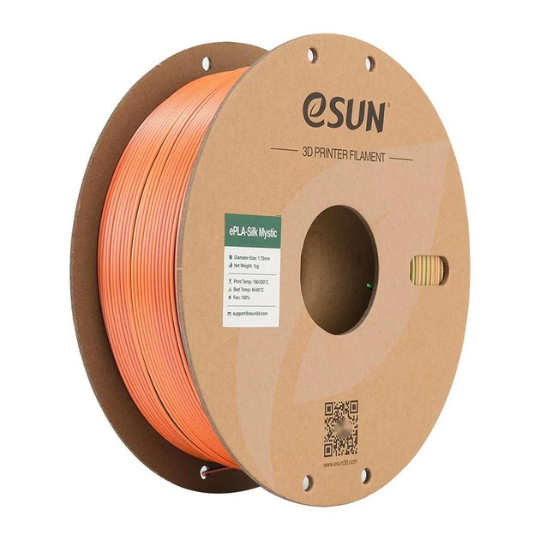 eSUN Silk-PLA Mystic 3D Printing Filament Blue+Orange+Green,1.75mm, Net Weight-1kg