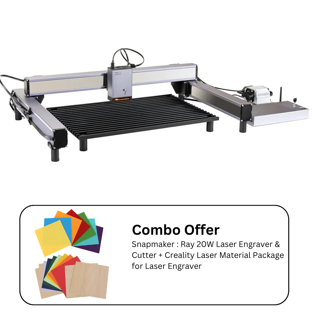 Snapmaker : Ray 20W Laser Engraver & Cutter + Creality Laser Material Package for Laser Engraver