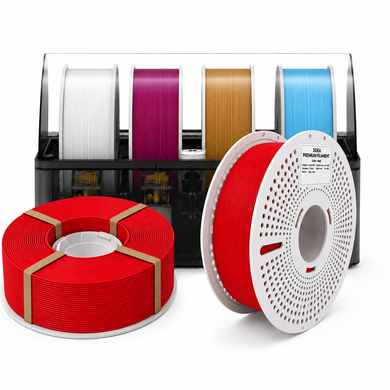 3Idea PETG+ HS Premium High Speed 3D Printing Filament, White 1.75mm, Reusable Spool,Net Weight-1kg