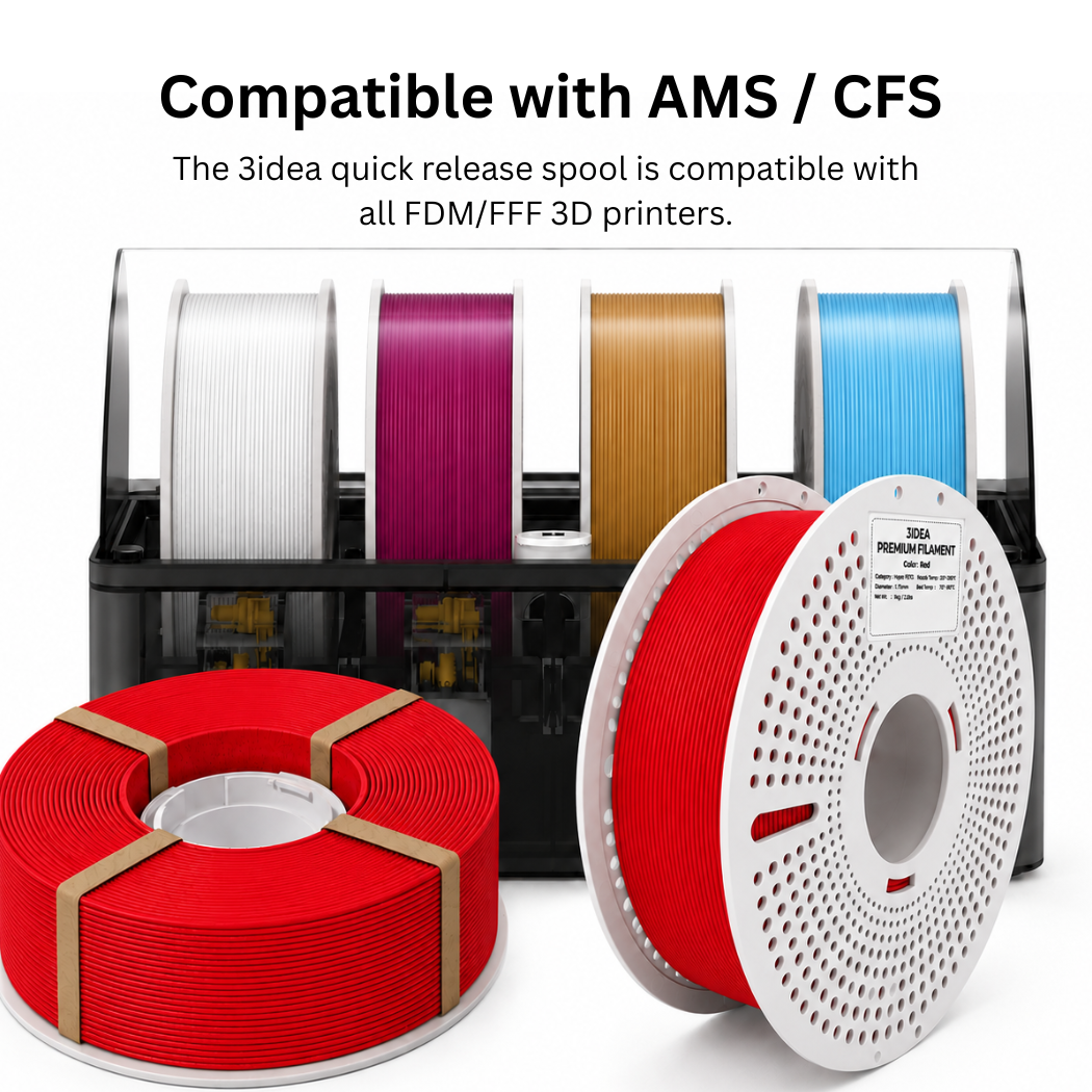 3Idea PETG+ HS Premium High Speed 3D Printing Filament, Grey 1.75mm, Reusable Spool, Net Weight-1kg