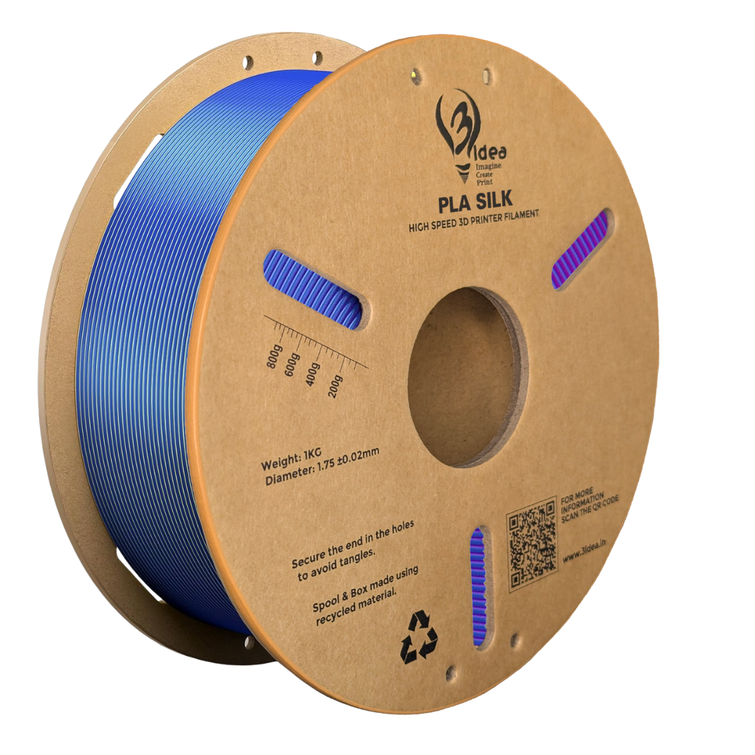 3Idea PLA Silk Premium 3D Printing Filament, Red-Yellow-Blue, 1.75mm, Net Weight-1kg