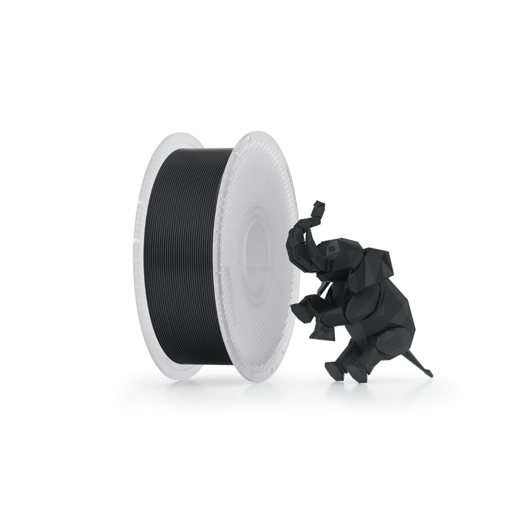 Bambu Lab PLA Basic 3D Printing Filament - Black, Reusable Spool 1KG