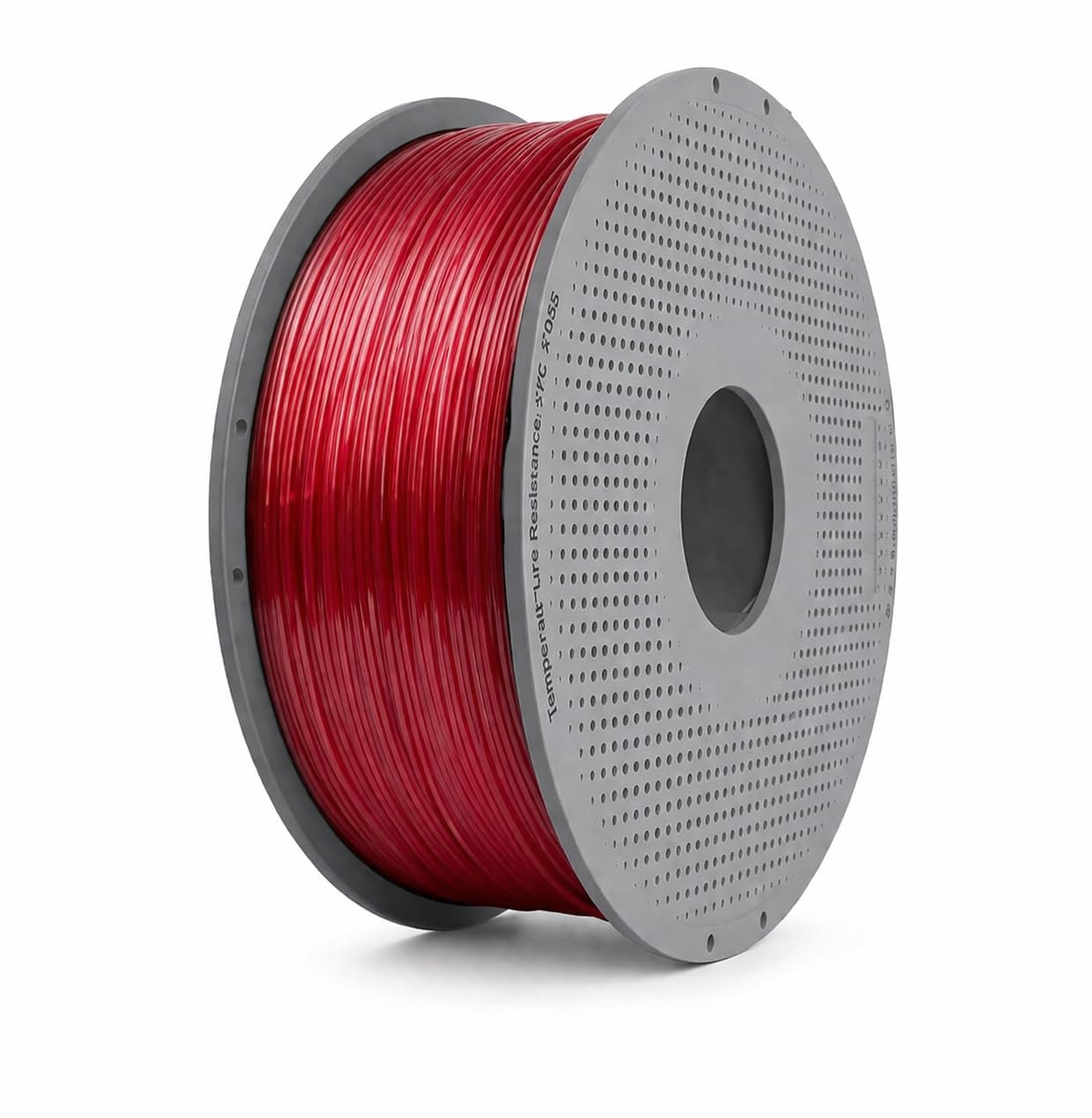 Bambu Lab PLA Translucent 3D Printing Filament - Red, Reusable Spool 1KG