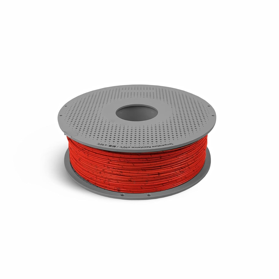 Bambu Lab PLA Marble 3D Printing Filament - Red Granite, Reusable Spool 1KG