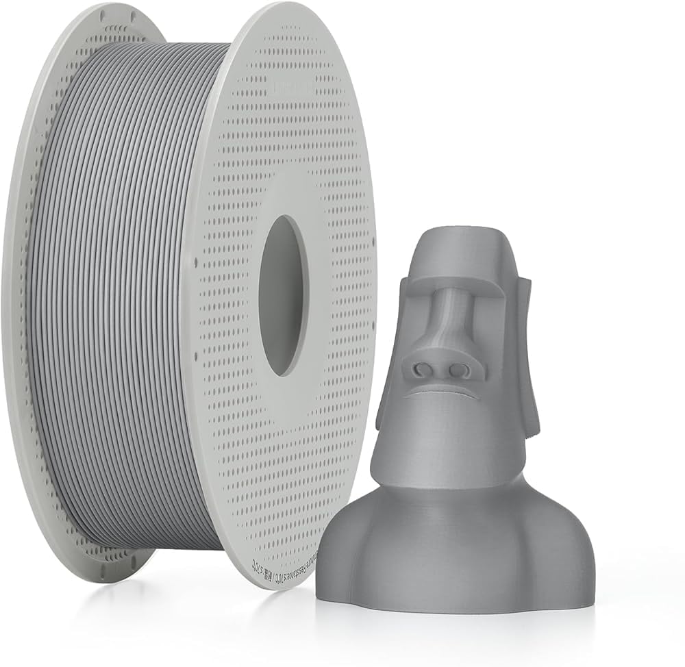 Bambu Lab TPU for AMS 3D Printing Filament - Grey, Reusable Spool 1KG