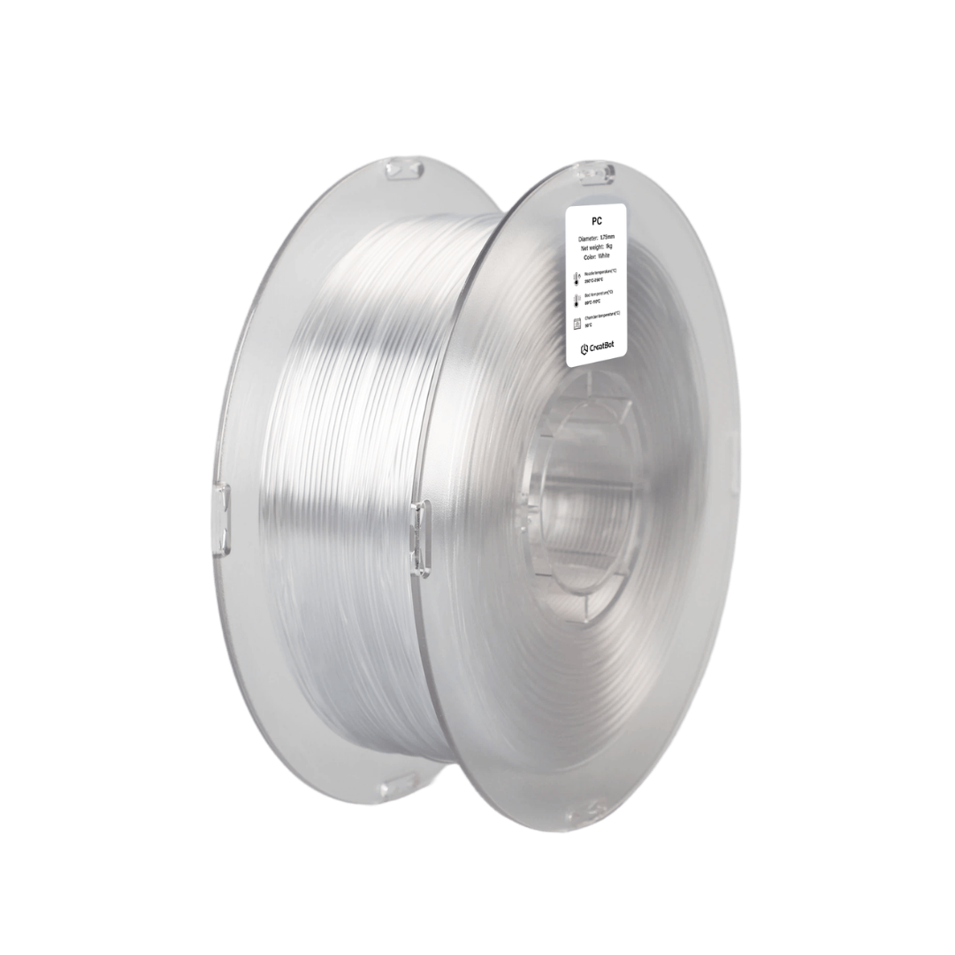 CreatBot PC 3D Printing Filament Transparent White, 1.75mm, Net Weight-1kg
