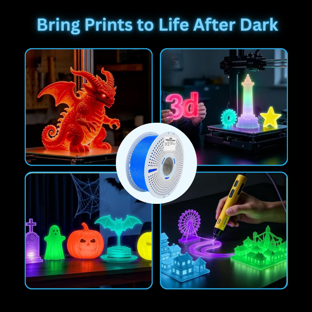 3Idea PLA Luminous filament, 1.75mm, pink, Reusable Spool, 1kg/roll