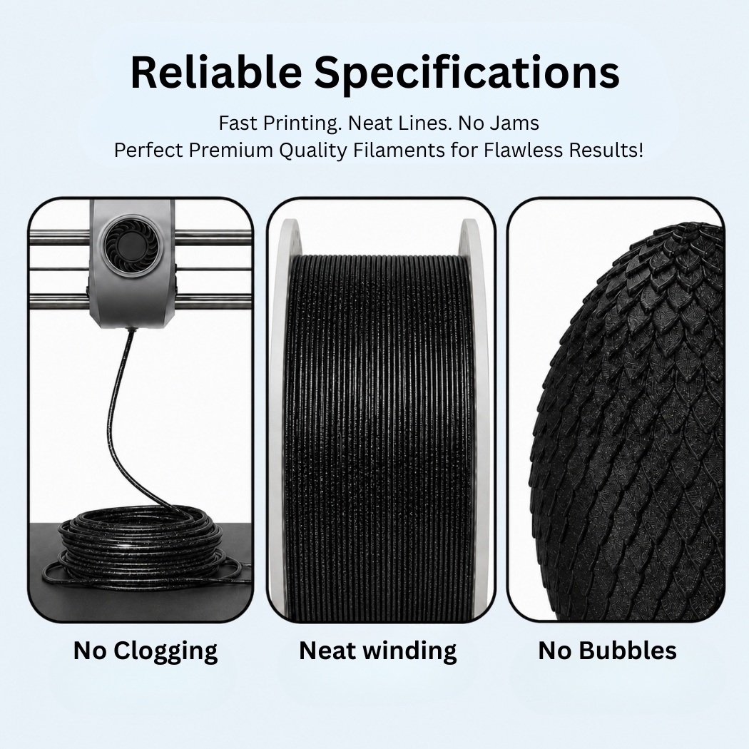 3Idea PETG Sparkle Filament, 1.75mm, Red Sparkle, Reusable Spool, 1kg/roll