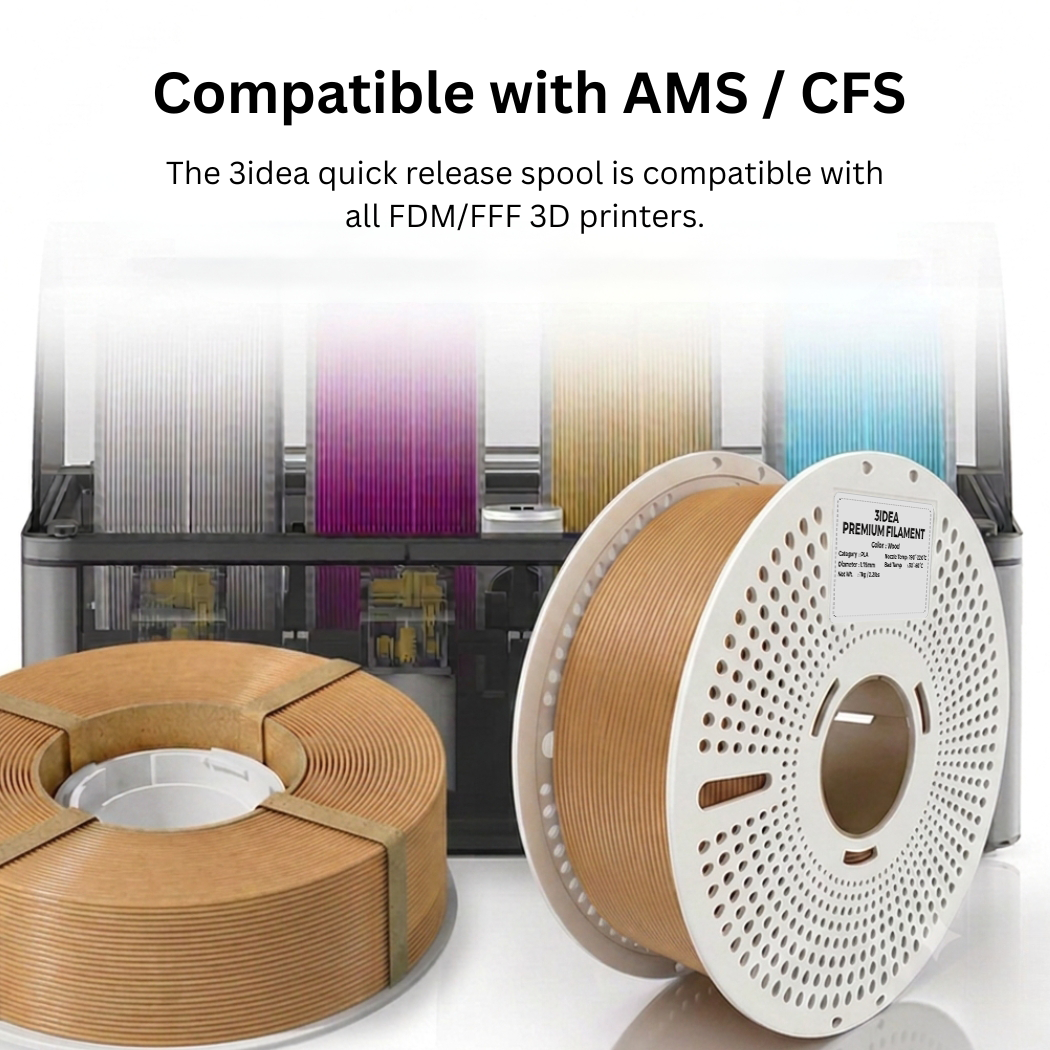 3Idea PLA Premium 3D Printing Filament, Wood 1.75mm, Reusable Spool, Net Weight-1kg
