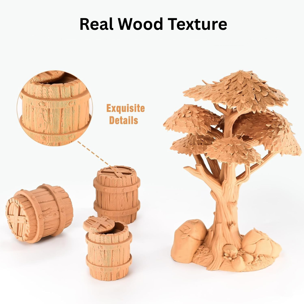 3Idea PLA Premium 3D Printing Filament, Wood 1.75mm, Reusable Spool, Net Weight-1kg