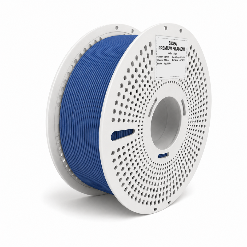 3Idea PLA-CF Filament, 1.75mm, Blue, Reusable Spool, 1kg/roll