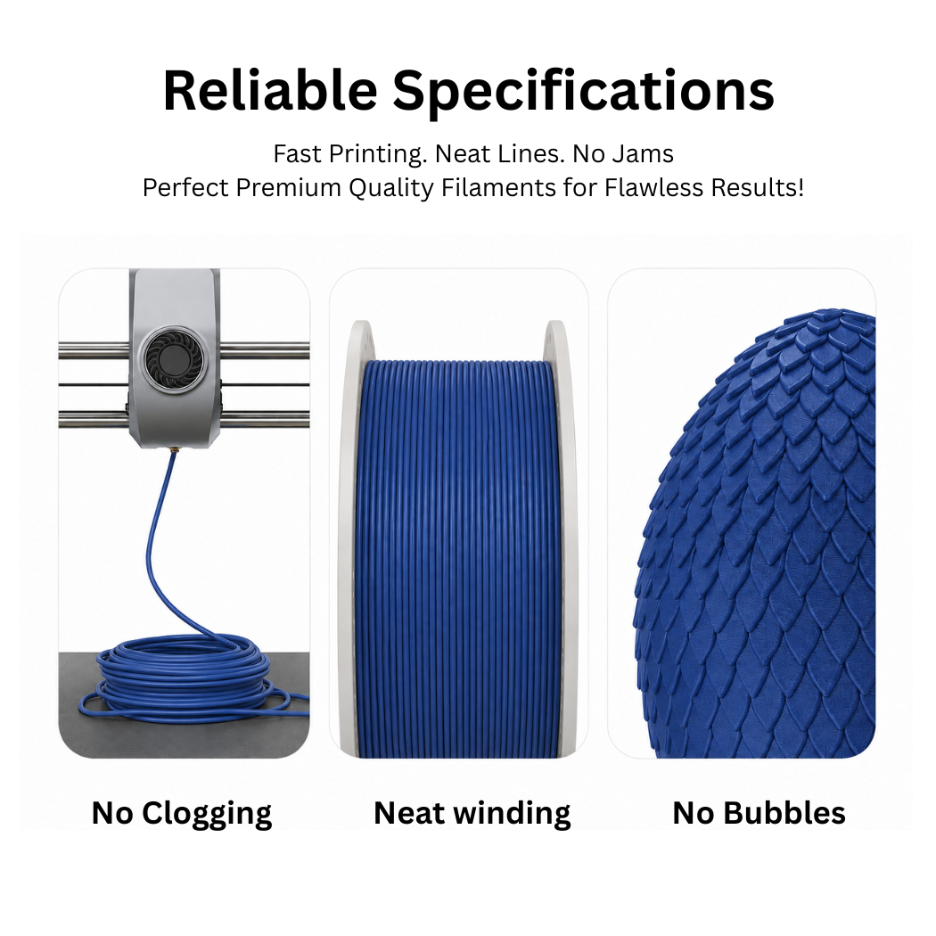 3Idea PLA-CF Filament, 1.75mm, Blue, Reusable Spool, 1kg/roll
