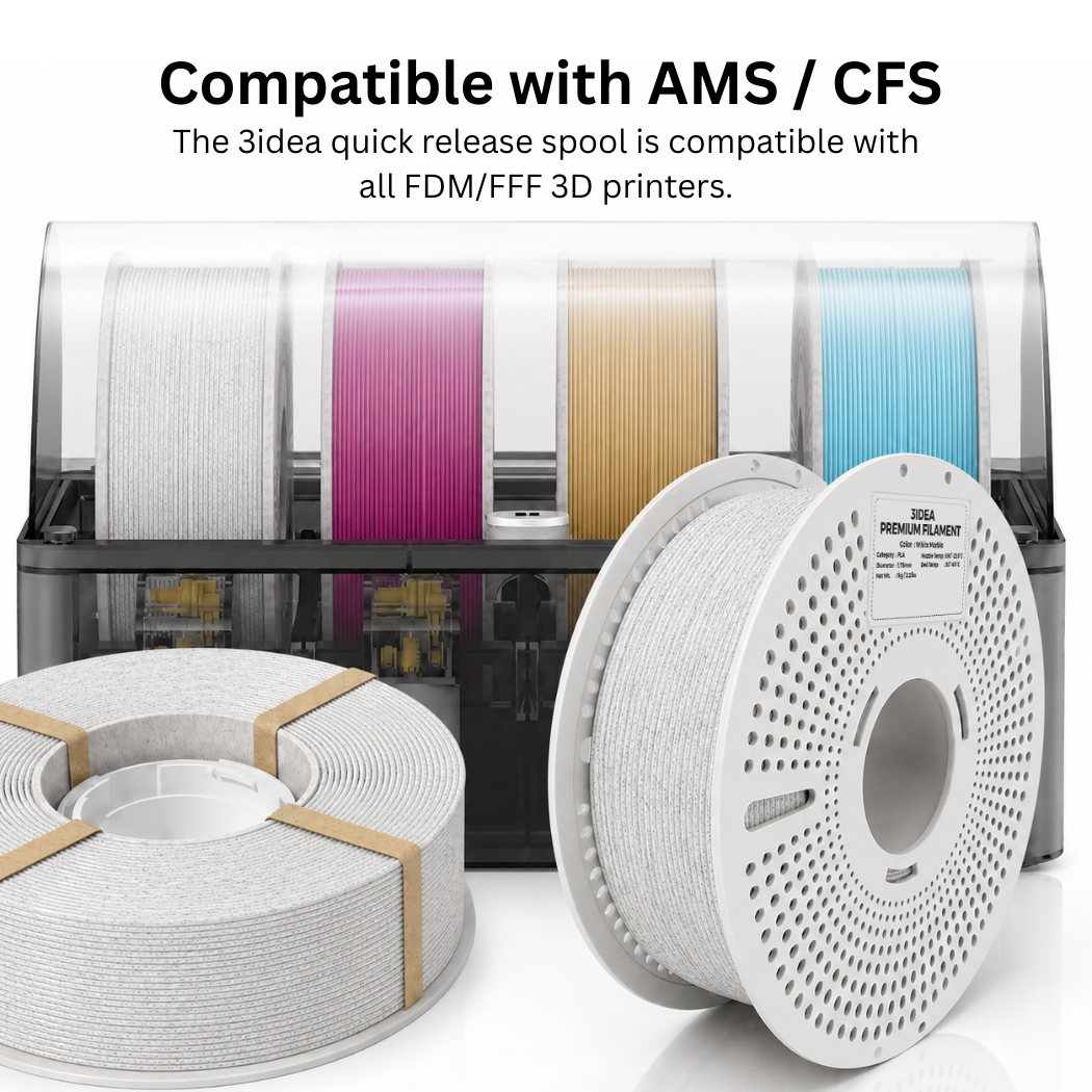 3Idea PLA Premium 3D Printing Filament, Marble, 1.75mm, Resuable Spool, Net Weight-1kg