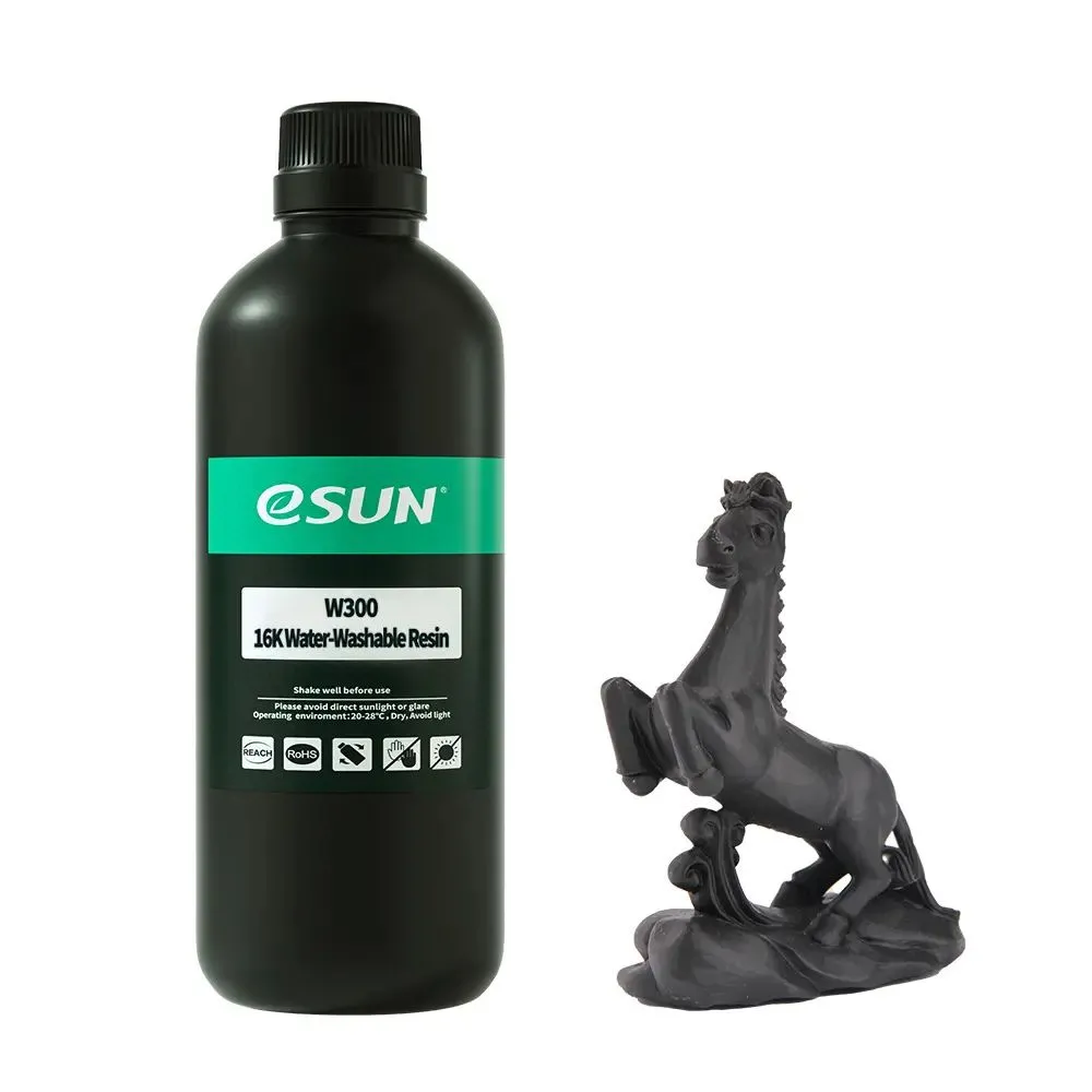 eSun W300 16K Water-Washable Resin, Black, 500g
