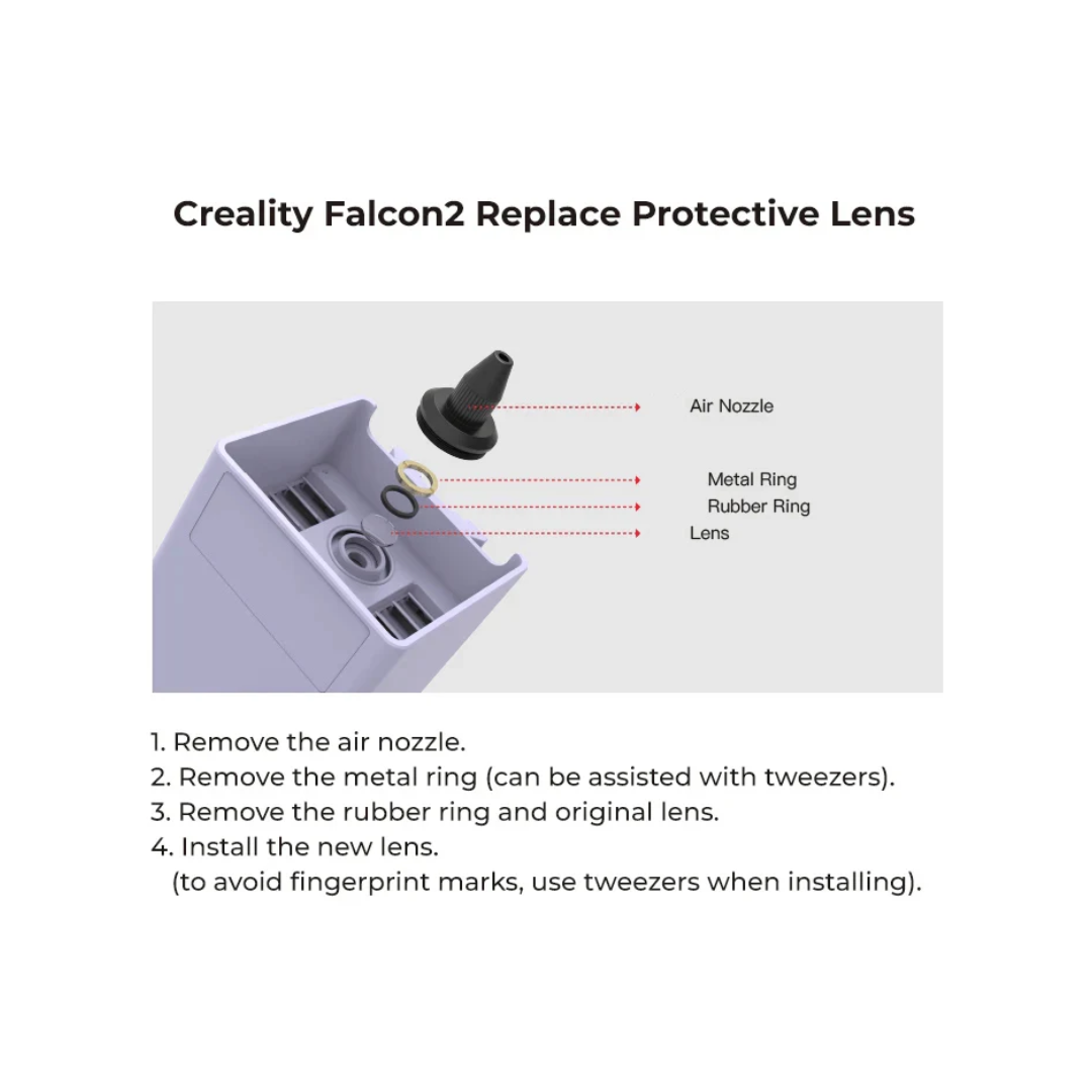 Creality Falcon2 Replace Protective Lens