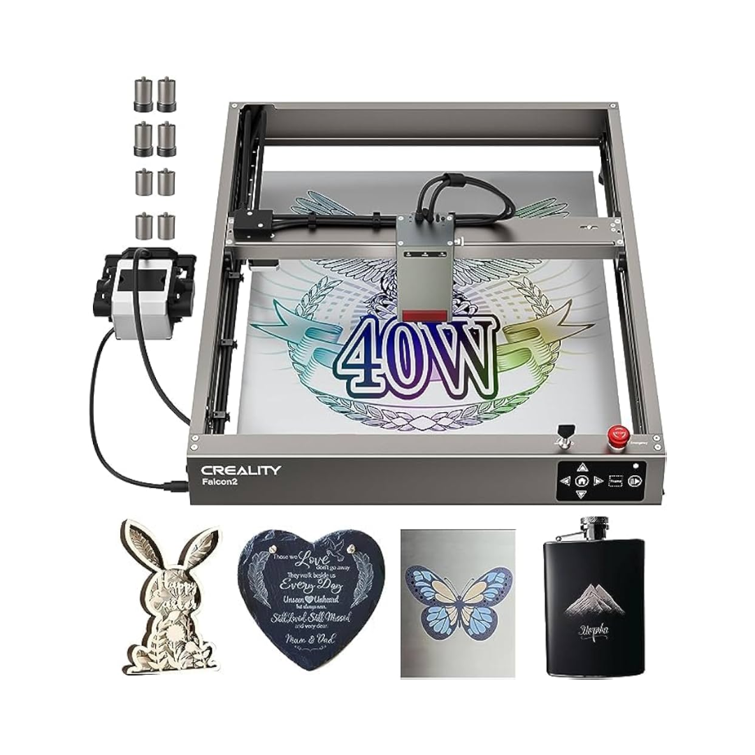 Creality : CR- Falcon2 40W Laser Engraver & Cutter +Creality Laser Material Package for Laser Engraver