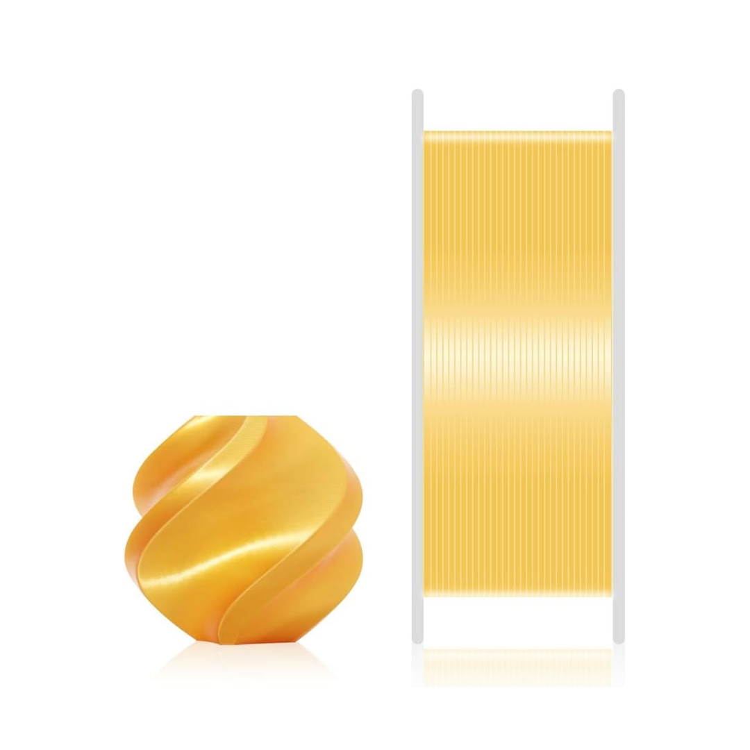 Bambu Lab PLA Silk+ 3D Printing Filament - Gold, Reusable Spool 1KG