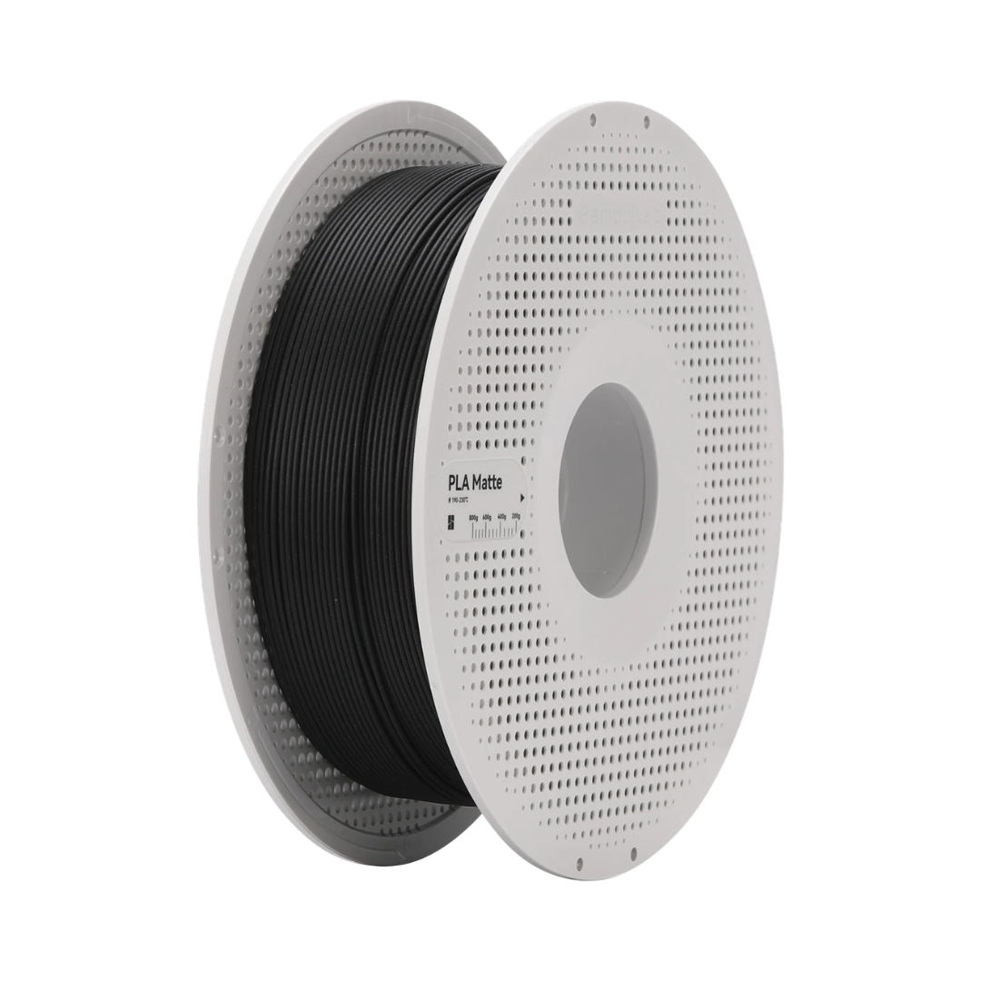 Bambu Lab PLA Matte 3D Printing Filament Charcoal- with Reusable Spool, 1KG