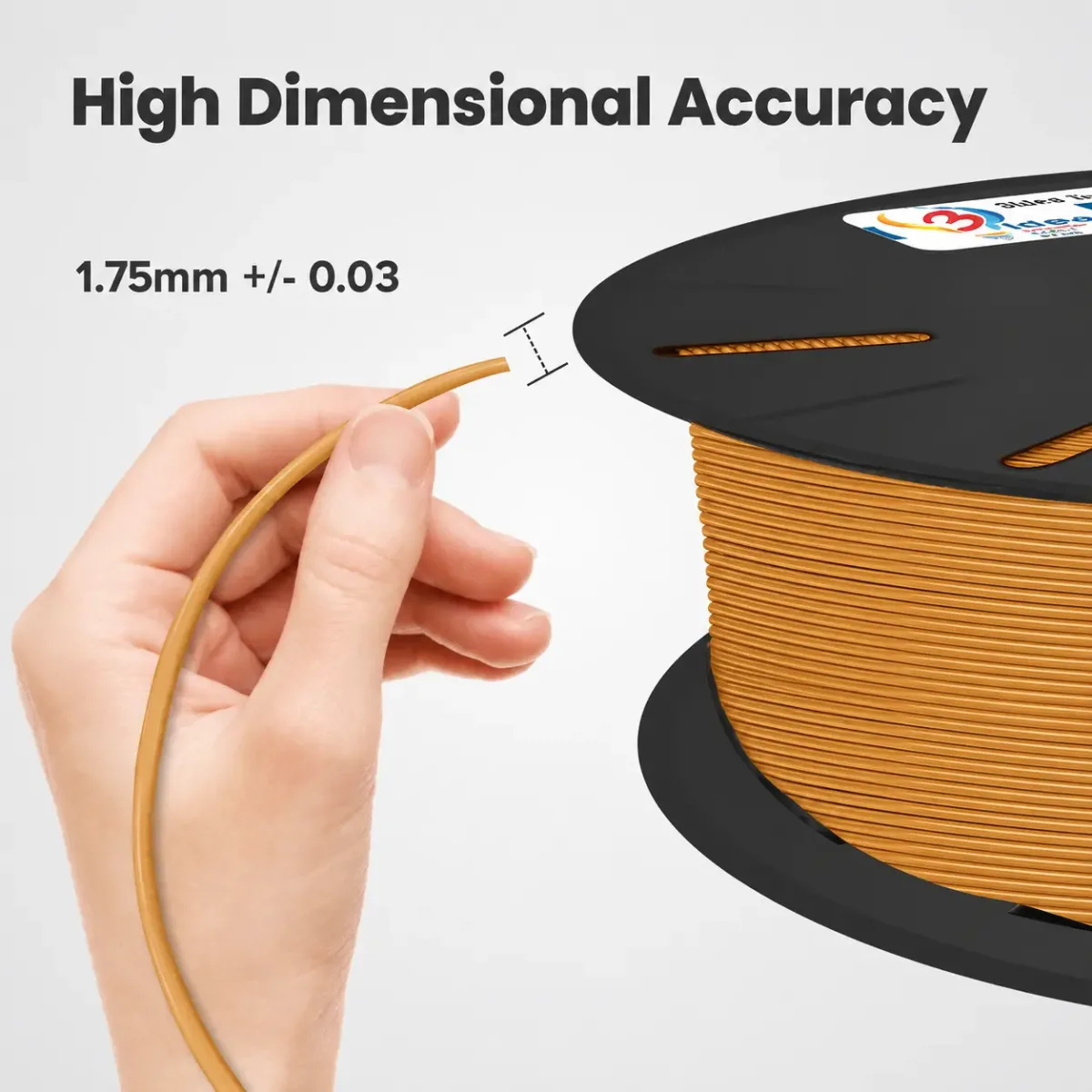 3idea PLA 3D Printing Filament Sand Skin 1.75 mm, Net Weight -1kg
